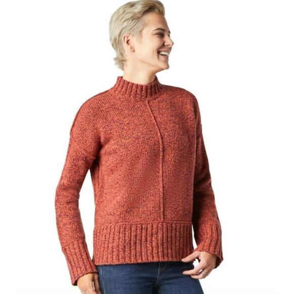 Smartwool Red Sweater Merino Wool Bell Meadow Turtleneck Medium - Picture 1 of 8